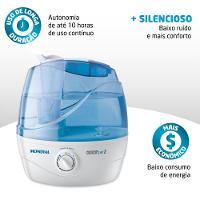 Umidificador de Ar Ultrassônico Mondial NUA-02 – Comfort Air 2 - 2,2 Litros Branco/Azul - Bivolt - 2