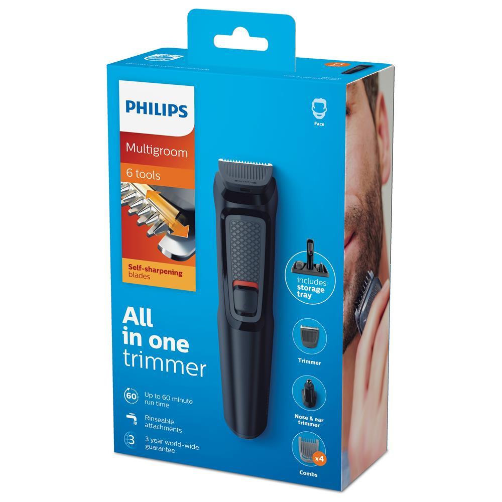 Aparador de Pelos Philips Multigroom Series 3000 6 em 1 MG3711/15 Sem Fio Preto - Bivolt - 5