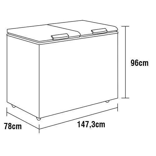Freezer Horizontal Consul 534L CHB53EB 2 Portas - Branco - 6