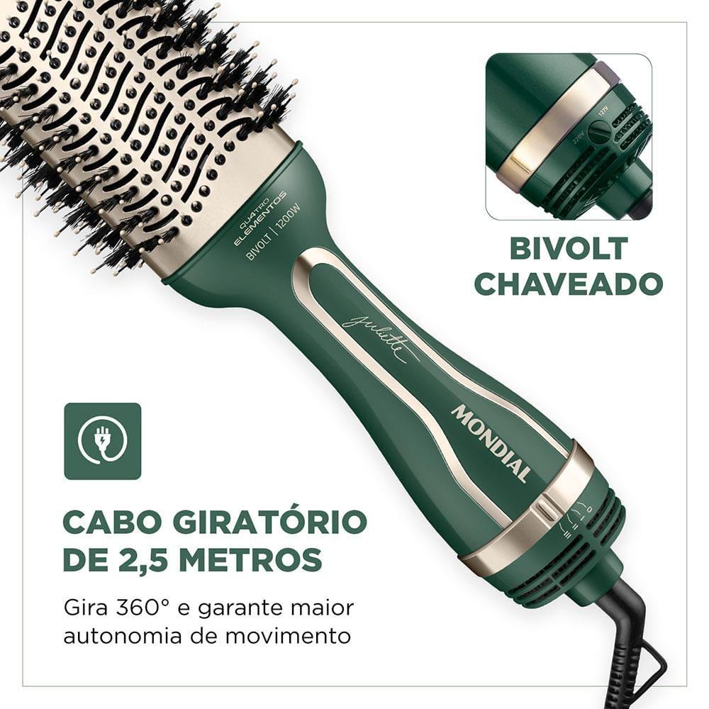 Escova Secadora Mondial by Juliette ES-Ju-02 1200W Verde Oliva - Bivolt - 6