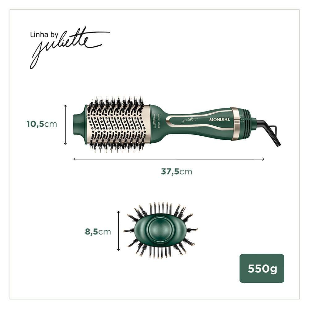 Escova Secadora Mondial by Juliette ES-Ju-02 1200W Verde Oliva - Bivolt - 8