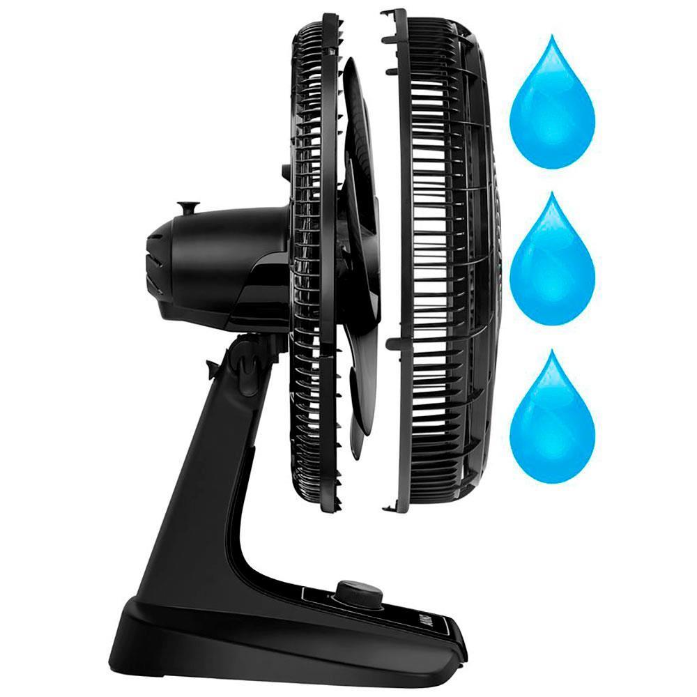 Ventilador 2 em 1 Mesa/Parede Arno Turbo Force VF42 40cm com 3 Velocidades e 6 Pás - Preto - 6