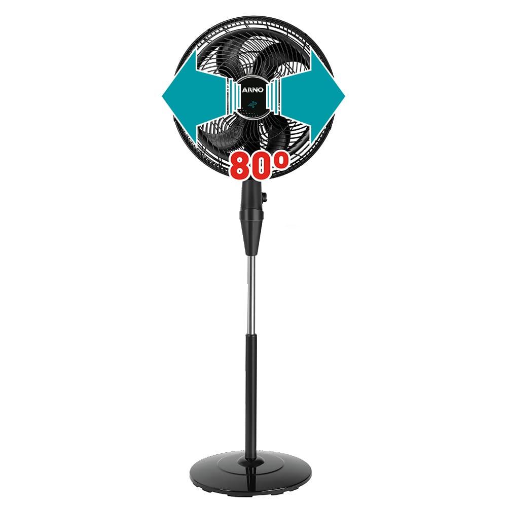 Ventilador de Coluna Arno Ultra Silence Force VD4C 40cm, 3 Velocidades, 6 Pás - Preto - 5
