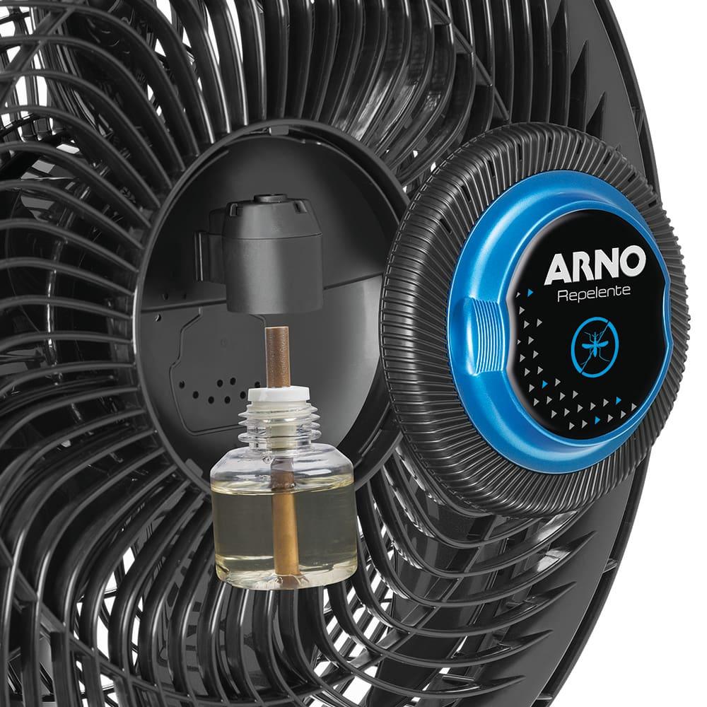 Ventilador de Mesa Arno Ultra Silence Force Repelente VD55 40cm, 6 Pás, 3 Velocidades - Preto - 4