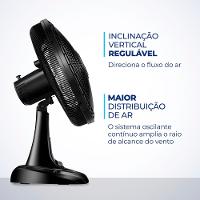 Ventilador de Mesa Mondial Super Power 40cm VSP40 B 6 Pás 3 Velocidades Preto