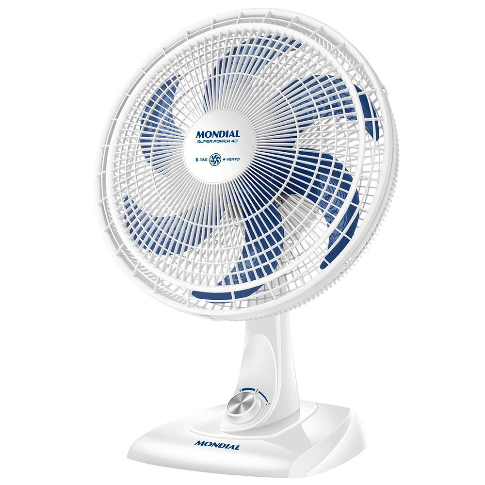 Ventilador de Mesa 40cm Mondial Super Power VSP40 W 6 Pás 3 Velocidades Branco - 1