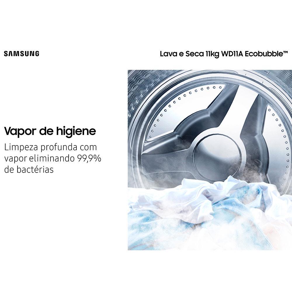 Lava e Seca Samsung WD11A 3 em 1 Inox Look com Ecobubble e Lavagem a Seco WD11A4453BX – 11 kg - 7