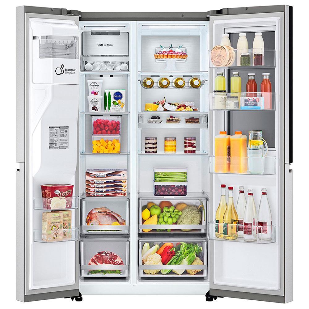 Geladeira LG Frost Free 598L Side by Side Inverter GC-X257CSH Tecnologia InstaView e Uvnano Aço Escovado - 4