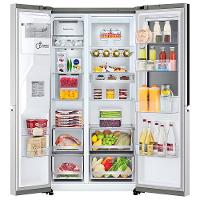 Geladeira LG Frost Free 598L Side by Side Inverter GC-X257CSH Tecnologia InstaView e Uvnano Aço Escovado