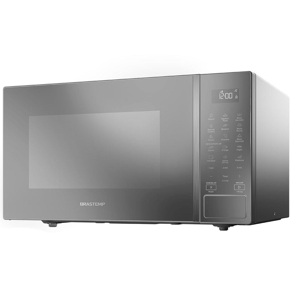 Forno de Micro-ondas Brastemp BMS46AR Alta Capacidade com 18 Receitas Pré-Programadas 32L - Prata - 1