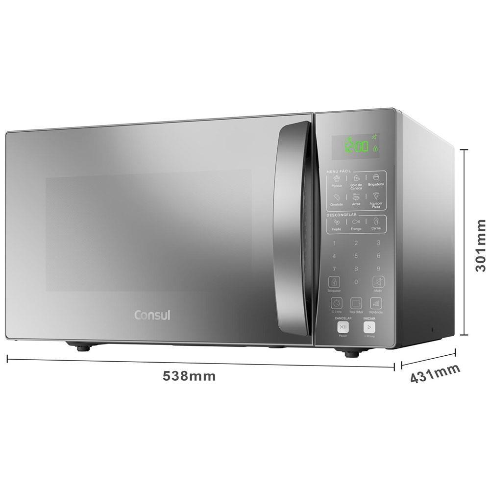 Forno de Micro-ondas Consul CMS46AR com Função Menu Fácil 32L - Prata - 4