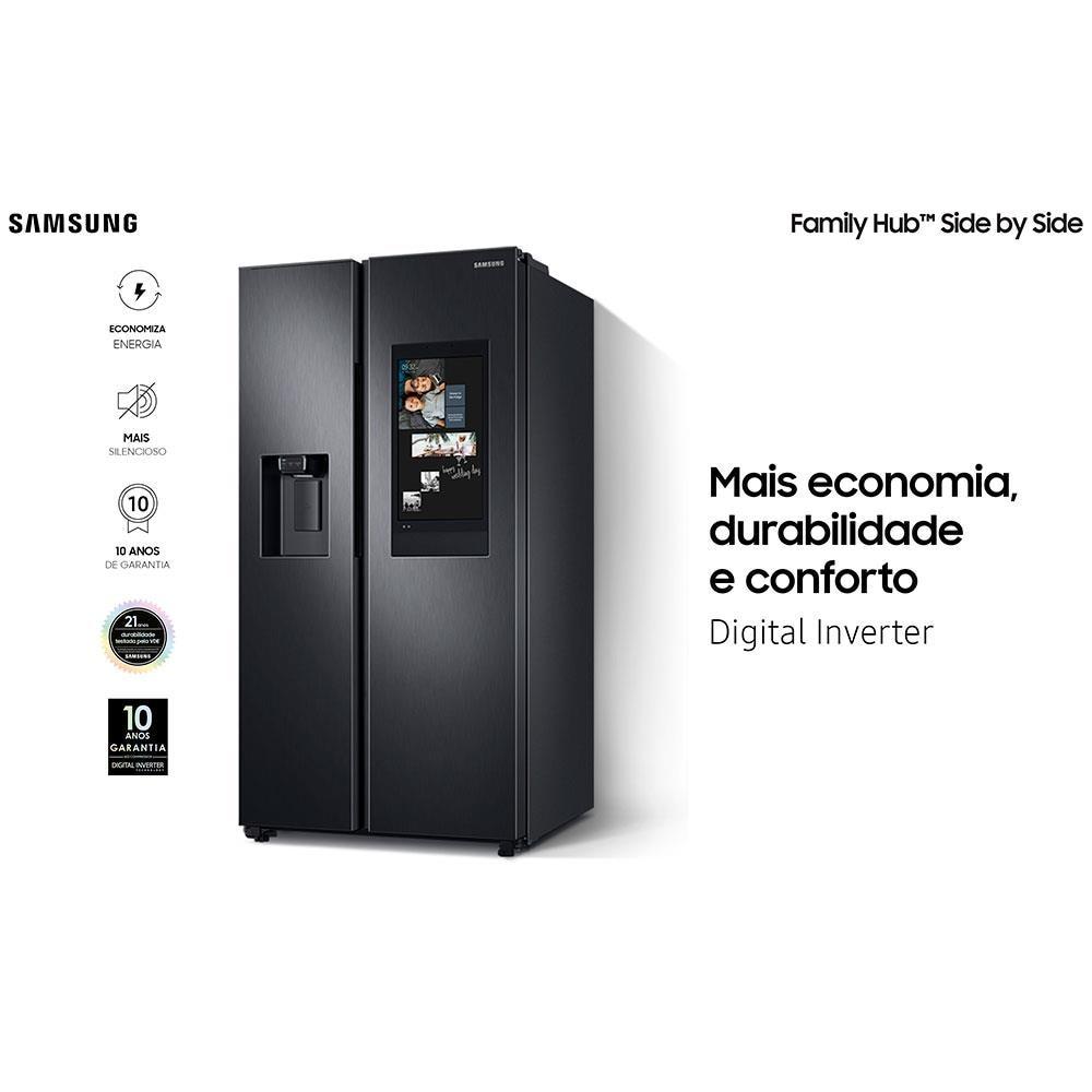Geladeira Samsung Family Hub Side By Side RS58T5561B1 Digital Inverter Frost Free com Soundbar, Smart View, Bluetooth e Wi-Fi Black Inox Look – 585 L - 5