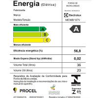 Forno de Micro-ondas Electrolux Efficient ME36B Funções Fermentar e Manter Aquecido Branco 36 L - 9