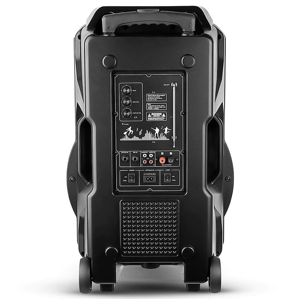 Caixa Amplificada Mondial CM-700 com Display Digital, Equalizador, Rodas de transporte, Bluetooth, USB e Rádio FM - 700W - 9