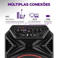 Caixa Amplificada Mondial Connect Party Plus CM-250 com Bluetooth, USB e Rádio FM - 250W - 3