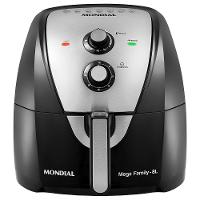 Fritadeira Elétrica Sem Óleo Air Fryer Mondial Mega Family AFN-80-BI 8L Preta/Inox - 1