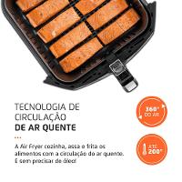 Fritadeira Elétrica Sem Óleo Air Fryer Mondial Mega Family AFN-80-BI 8L Preta/Inox - 5