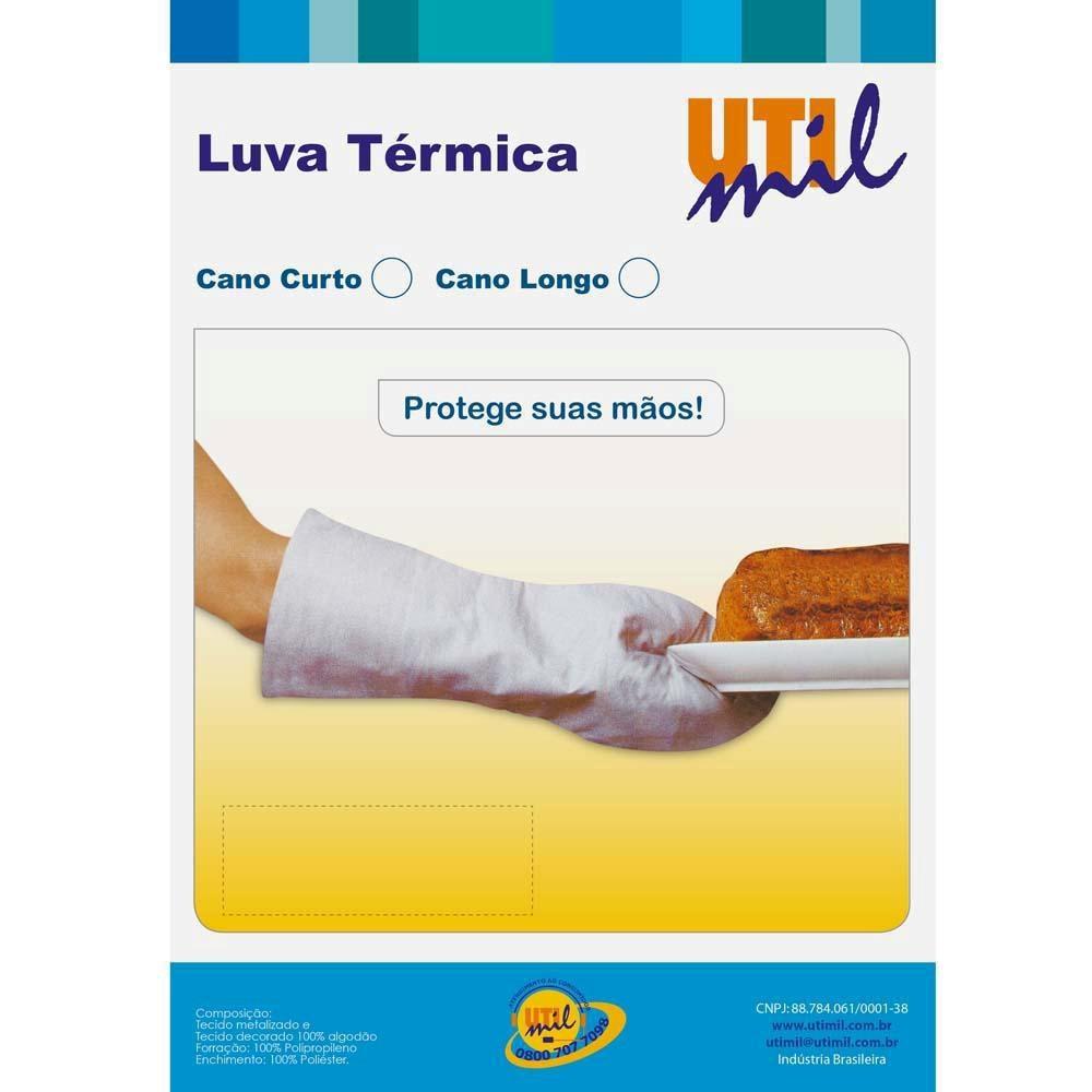 Luva Térmica Utimil TM013 Cano Longo Cinza - 2