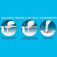 Grade para Porta - Portãozinho 70X90 CM Utimil EP200 em Aço Branco - 6