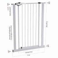 Grade para Porta - Portãozinho 70X90 CM Utimil EP200 em Aço Branco - 9