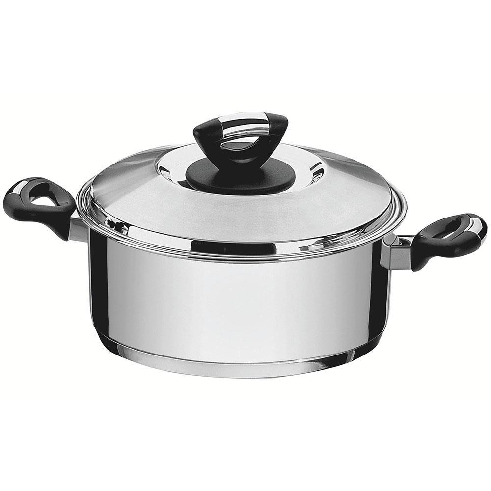 Caçarola Rasa Tramontina Solar Baquelite Inox - 24cm - 1
