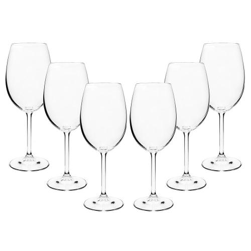 Conjunto de Taças para Vinho Tinto Bohemia em Cristal 450 ml - 6 Peças