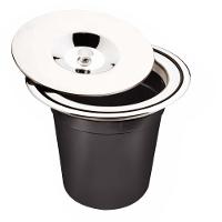 Lixeira de Embutir Tramontina com Tampa Clean 94518/005 em Aço Inox - 5 L - 1