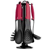 Conjunto de Utensílios para Cozinha Euro Home em Nylon Vermelho – 7 Peças - 1