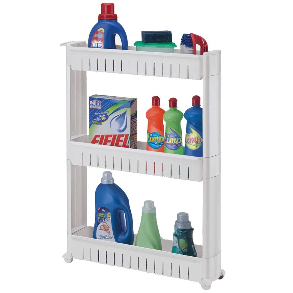 Prateleira Multiuso em Plástico Arthi com Rodízios – 77,5 cm - 2