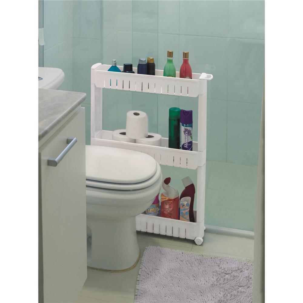 Prateleira Multiuso em Plástico Arthi com Rodízios – 77,5 cm - 4