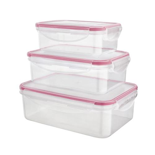 Conjunto de Potes Herméticos Retangulares Euro Home PLA3697-VM em Polipropileno – 3 Peças