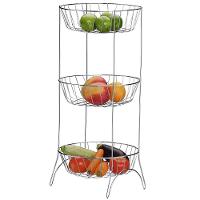 Fruteira 3 Andares Utimil Redonda em Aço Cromado – 66 cm - 1