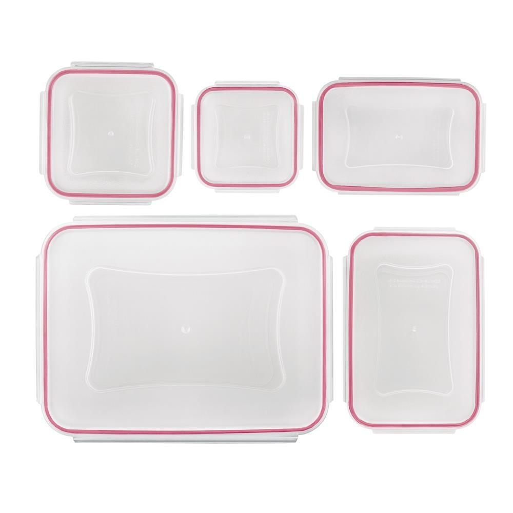 Conjunto de Potes Herméticos Euro Home PLA3604-VM em Plástico – 5 Peças - 3