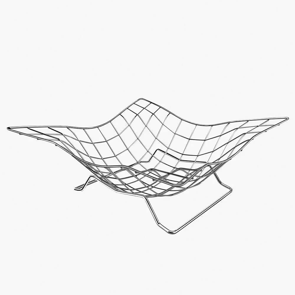 Fruteira de Mesa Utimil Quadriculada em Aço Cromado – 33 cm - 4