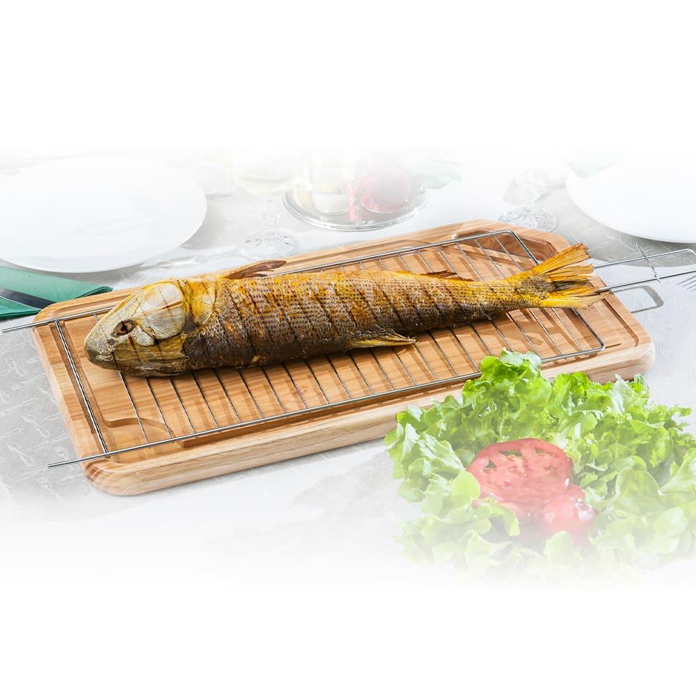 Grelha Dupla para Peixe Utimil Média em Aço Cromado - 4
