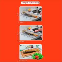 Grelha Dupla para Peixe Utimil Média em Aço Cromado - 2