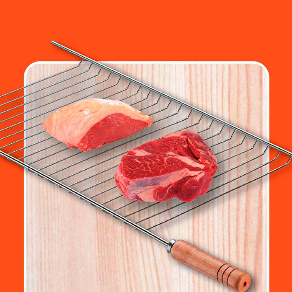 Grelha Simples para Carne Utimil Grande em Aço Cromado - 2
