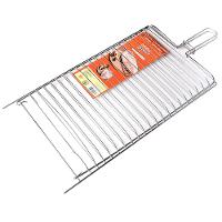 Grelha Dupla para Peixe Utimil Grande em Aço Cromado - 1