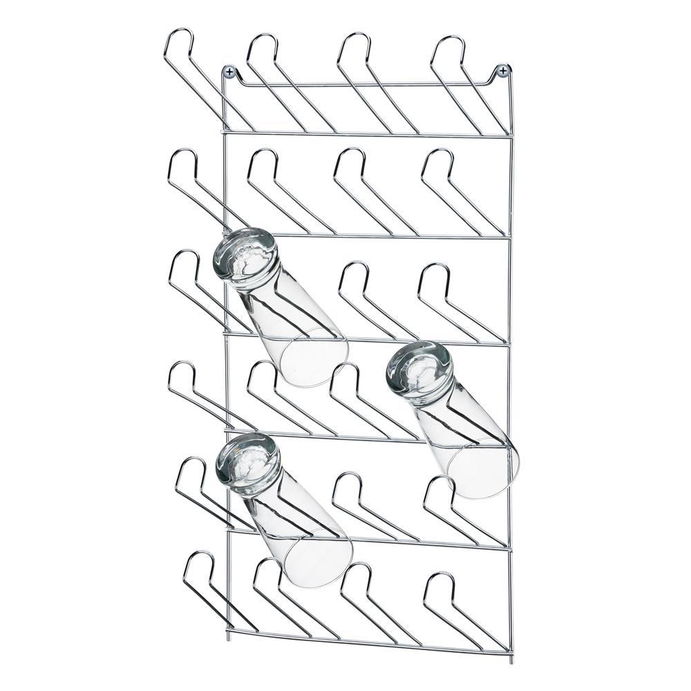 Suporte de Parede para 24 Copos Utimil em Aço Cromado - 1