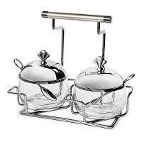 Porta Condimento Brinox Argento com Colher e 3 Peças – Aço Inox - 2