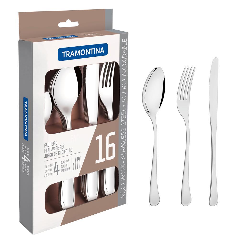Faqueiro 16 Peças Tramontina Havana 66945650 em Aço Inox - 1