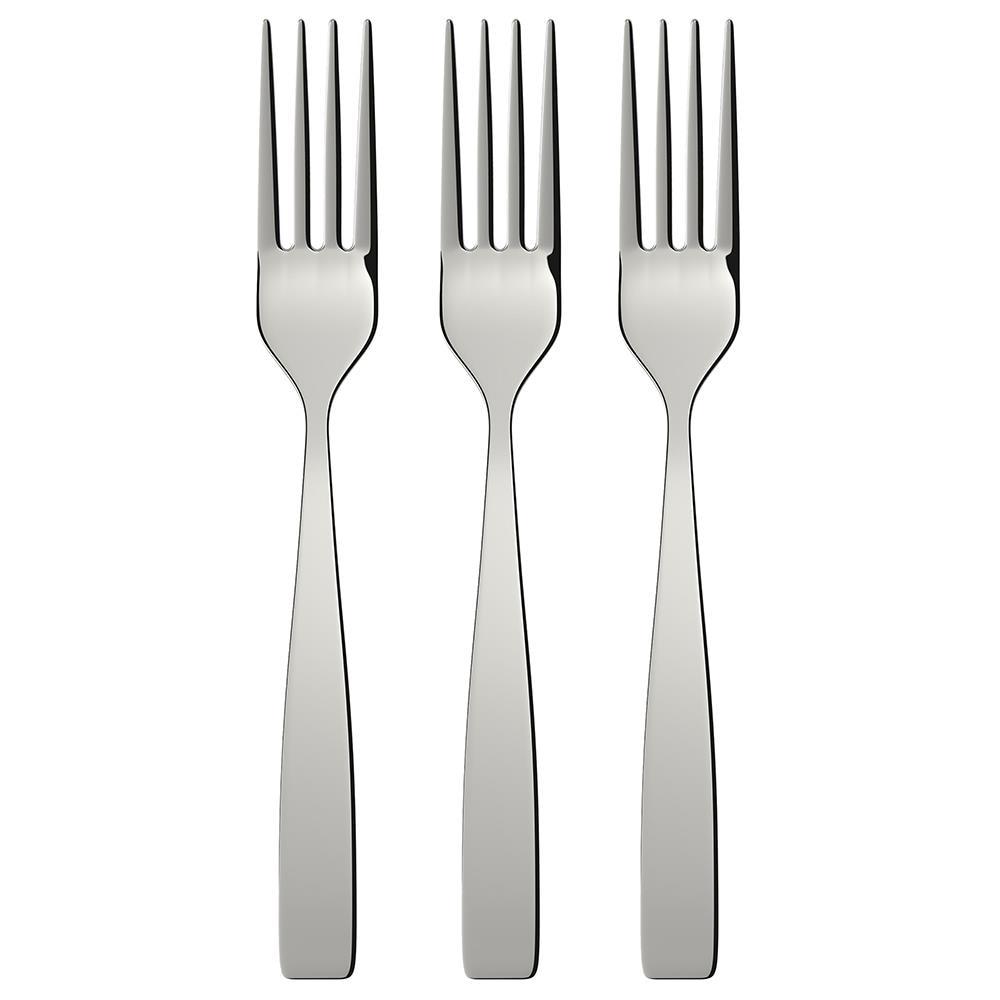 Conjunto de Garfos para Sobremesa Euro Home Lisos Inox - 3 Peças - 1