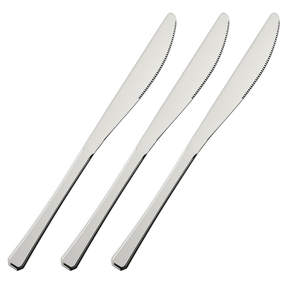 Conjunto de Facas para Mesa Euro Home Chanfrado Inox - 3 Peças - 1