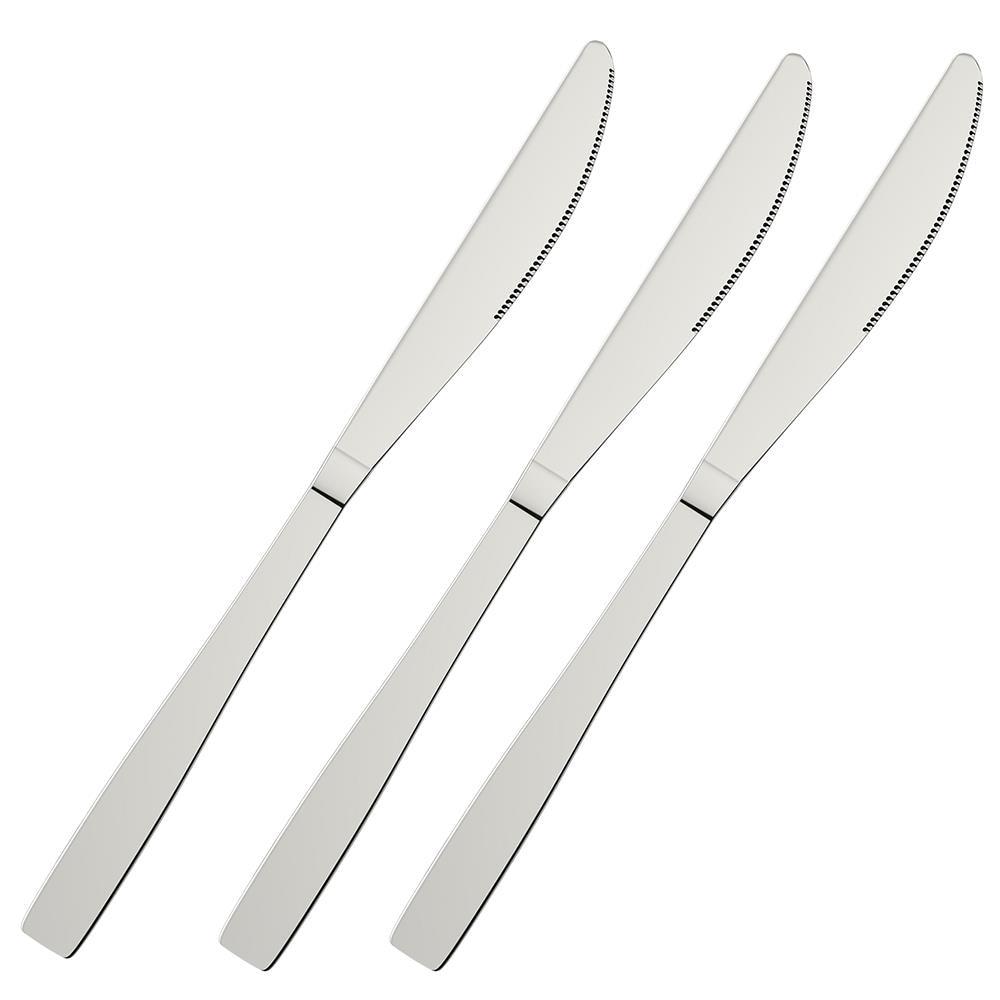 Conjunto de Facas para Mesa Euro Home Lisas Inox - 3 Peças - 1