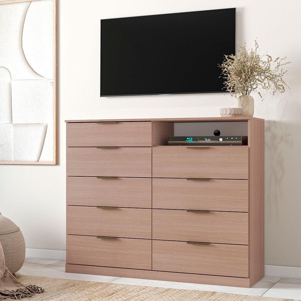 Cômoda Bartira Versatti com 9 Gavetas e Nicho - 1