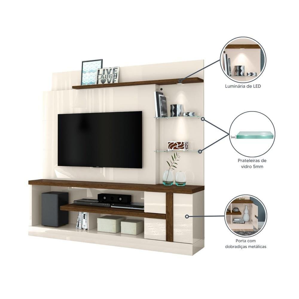 Estante Home Madetec Alan com 181,5 cm de Largura, Ideal para TV de Até 55” - 11