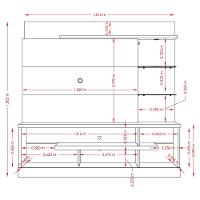 Estante Home Madetec Alan com 181,5 cm de Largura, Ideal para TV de Até 55” - 6