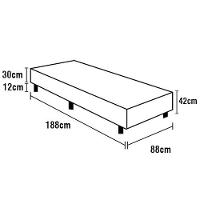 Base Box para Colchão de Solteiro Ortobom New Magestic 42x88x188cm - Marrom - 2