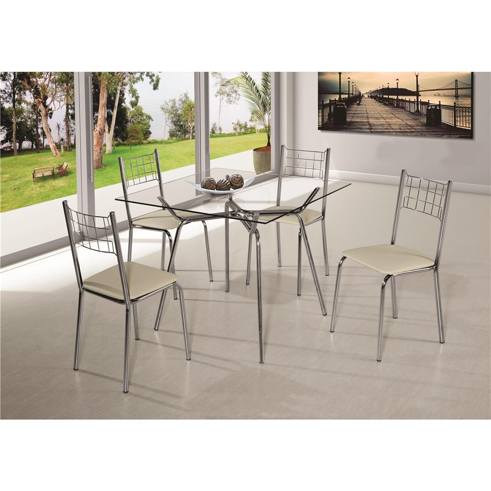 Cadeira de Jantar Aço Nobre Íris com Assento em Corino - 2