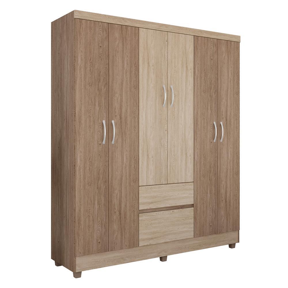 Guarda-Roupa Bartira Brusque II com 149 cm de Largura, 6 Portas e 2 Gavetas - 2
